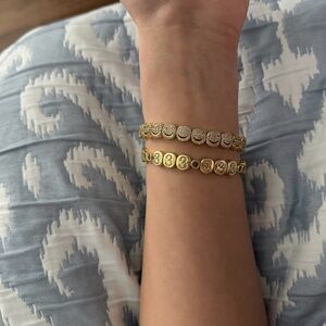Chic Gold and Silver Coin Bracelet